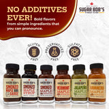 Sugar Bob's Finest Kind - Savory Maple Pantry 6 Flavor Variety Pack - Smoked Maple Syrup, BBQ Sauce, Maple Sriracha Hot Sauces & More - 2 oz Size