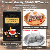 Ginseng Five Treasures Tea, Natural Kidney Cleanse & Detox Tea for Adult, Traditional Chinese Herbal Tea Bags with 6 Precious Ingredients Formula (2
