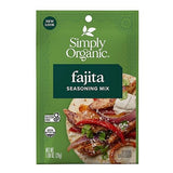 Simply Organic Fajita Seasoning Mix, Gluten Free, Certified Organic, Kosher - Chicken Fajita Seasoning - Pure Flavor for Tacos, Stir-Fries, Mexican