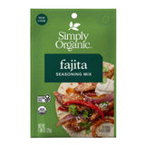 Simply Organic Fajita Seasoning Mix, Gluten Free, Certified Organic, Kosher - Chicken Fajita Seasoning - Pure Flavor for Tacos, Stir-Fries, Mexican