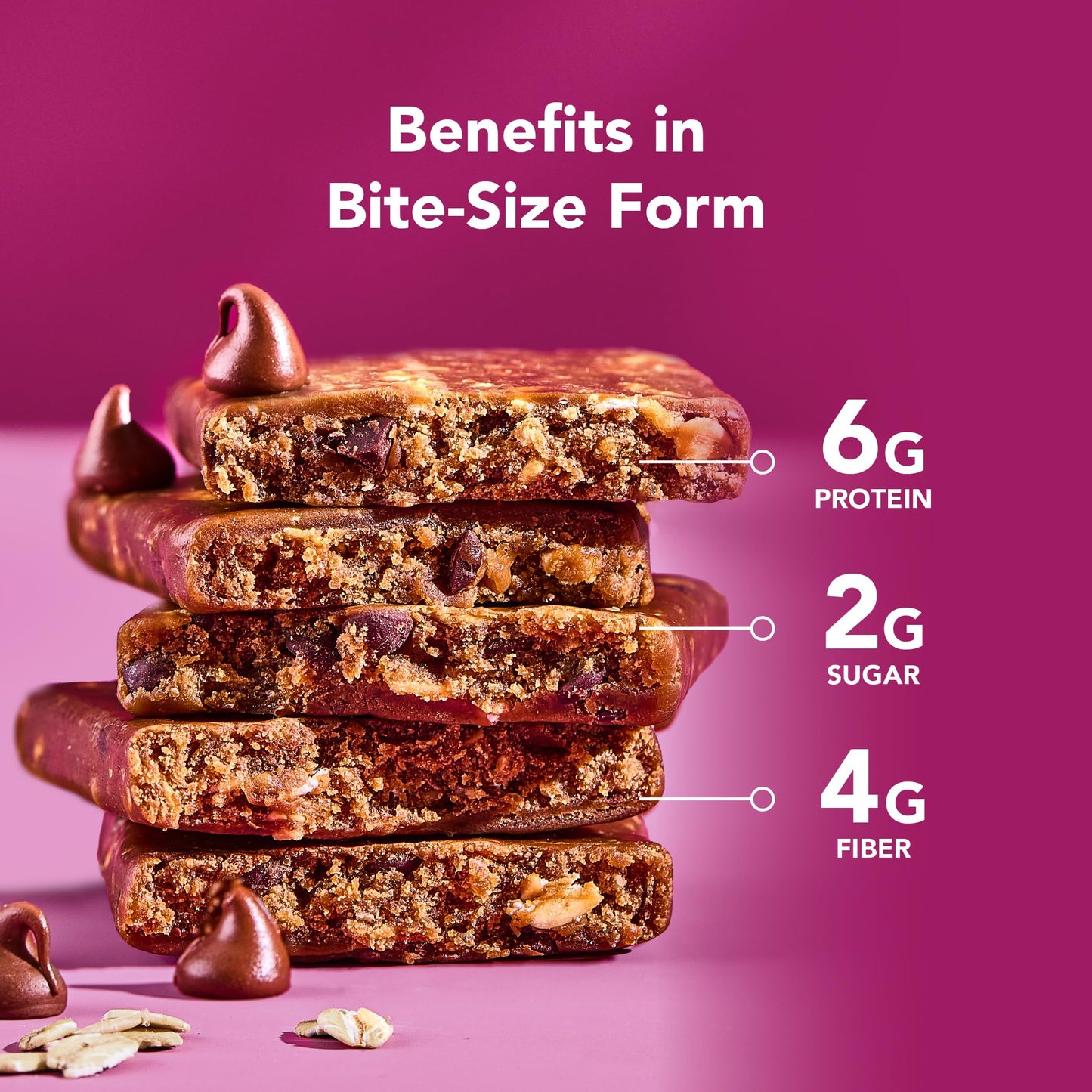 ALOHA Organic Plant Based Protein Bar MINIS | Oatmeal Chocolate Chip | GLP-1 Friendly, 20 Count, 24g Bars | Vegan, Low Sugar, Gluten Free, Low Carb