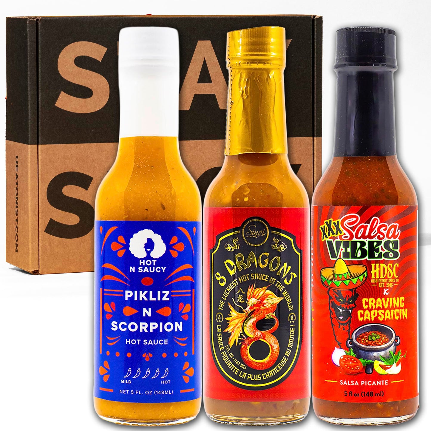 Hot Ones Hot Sauce Challenge Set - Season 30 Heat - Hot Sauces Gift Set - Variety Pack - Made with Natural Ingredients - Unique Small Batch Sampler