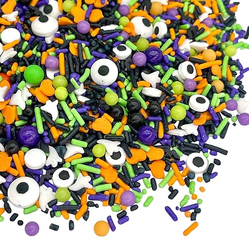 Manvscakes Halloween Sprinkles - Sprinkles For Cake Decorating, Edible Themed Sprinkles For Cookie Decorating, Chocolate Desserts, Cupcakes, Ice