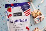 Safe + Fair All American Granola - Gluten-Free & Vegan Snack - Whole Grain Oats with Real Strawberries, Blueberries, and Cranberries - Non-GMO