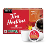 Tim Hortons Maple Flavored Coffee, Single-Serve K-Cup Pods Compatible with Keurig Brewers, Red, 12 Count (Pack of 1)