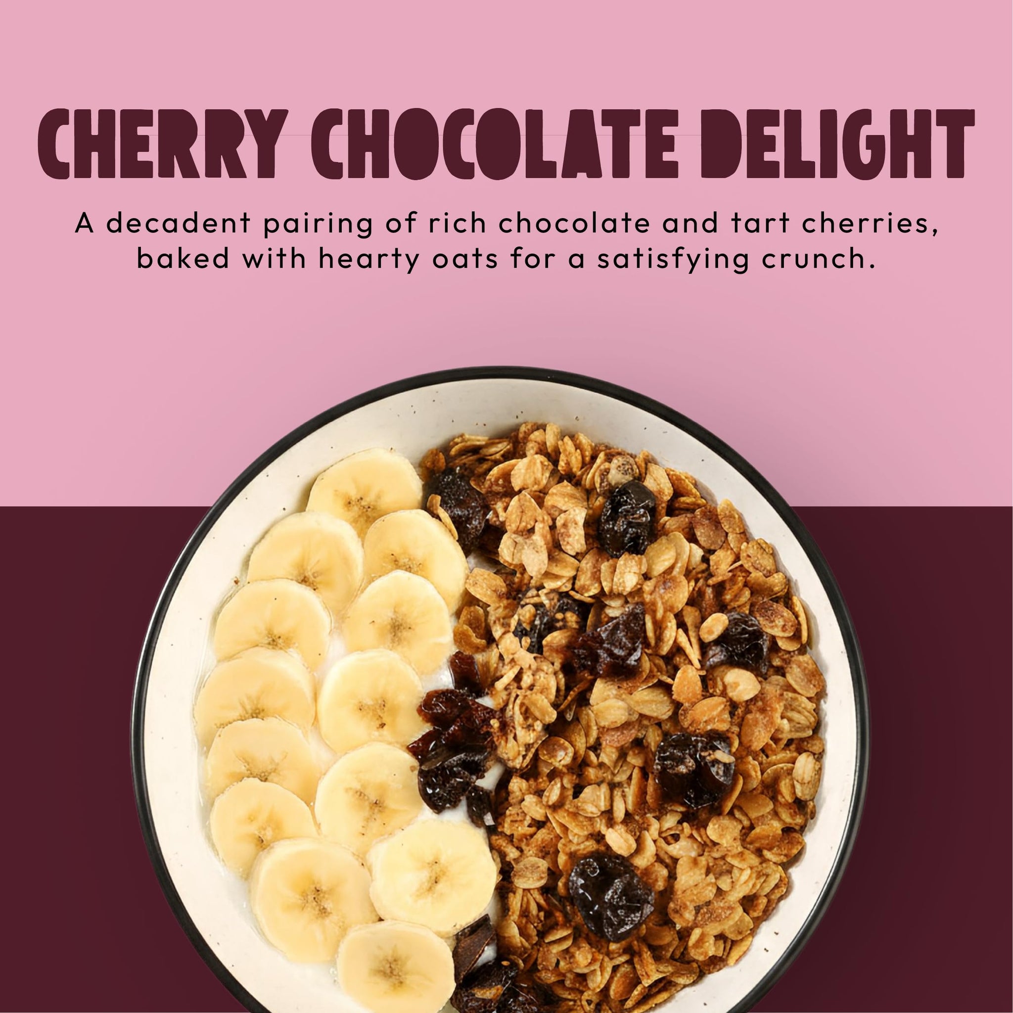Kellys Four Plus Granola Cereal | Cherry Chocolate Healthy Granola for Yogurt | Hand Made Snacks for Breakfast - 12 oz