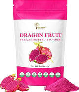 Indus Farms Freeze Dried Dragon Fruit Powder (Pitaya) - Vibrant Magenta Pink, Single Ingredient, No Added Sugar - Smoothies, Baking, Drinks & Yogurt