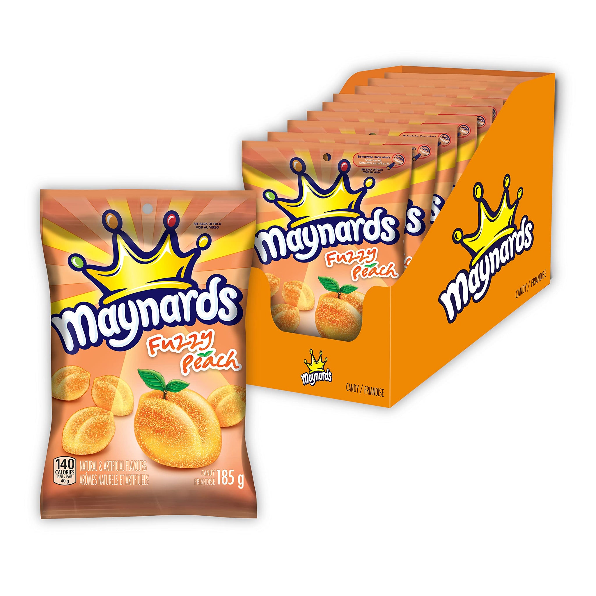 Maynards Fuzzy Peach, 185g/6.5 oz, 9pk {Imported from Canada}