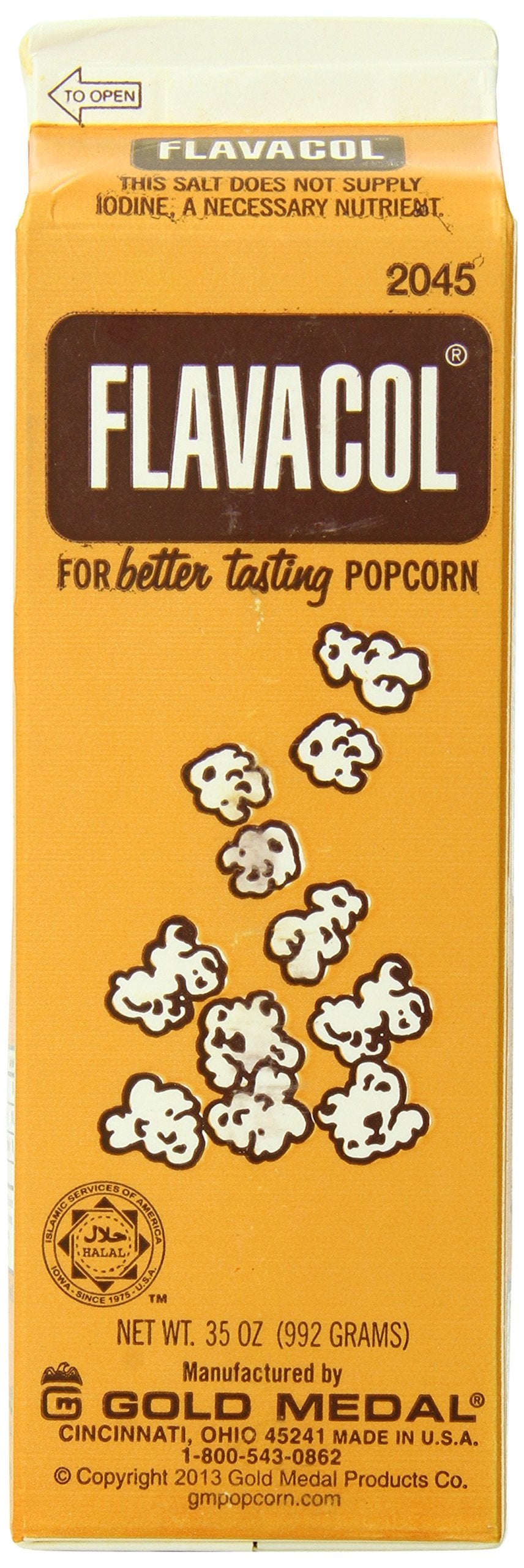 Gold Medal Prod. 2045 Flavacol Seasoning Popcorn Salt 35oz. (Pack of 12)