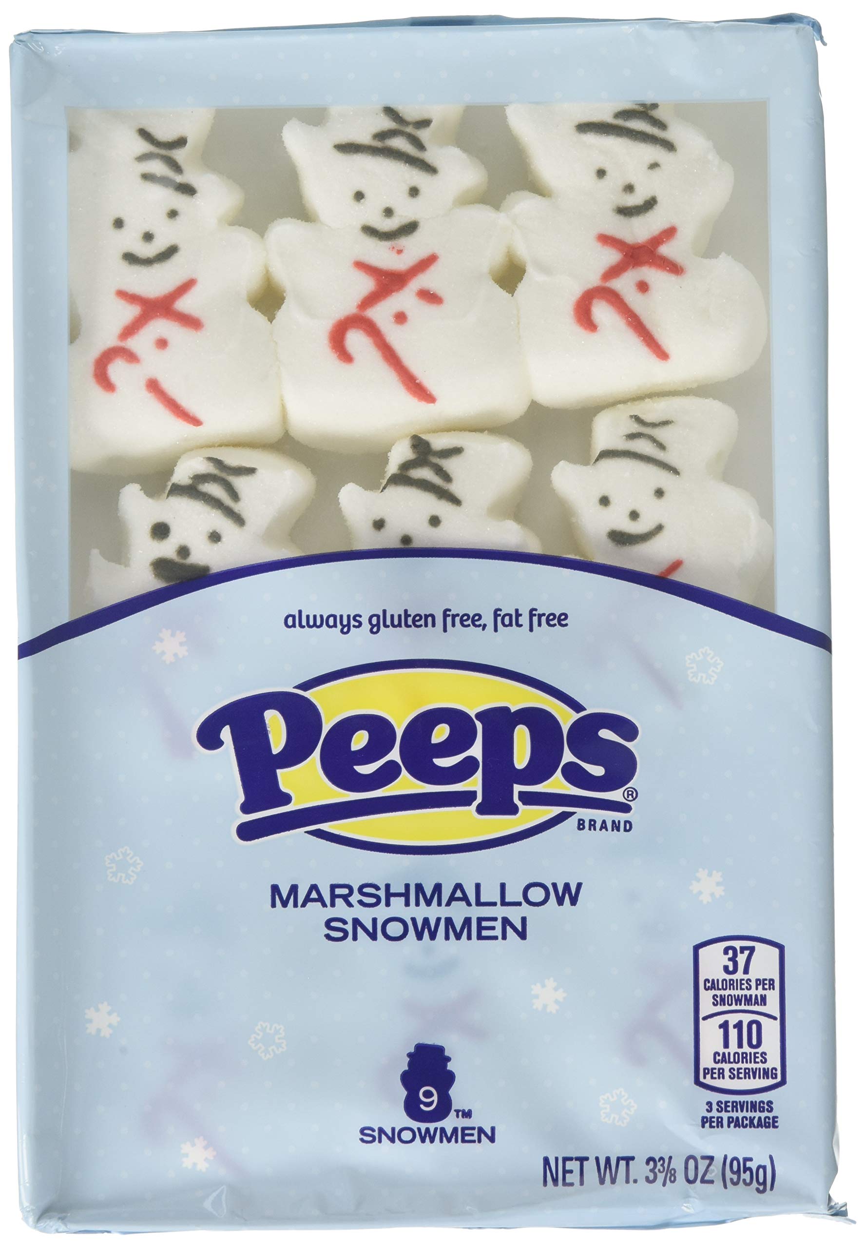 Peeps Marshmallow Snowmen Christmas Candy, 9 Count, Pack of 3