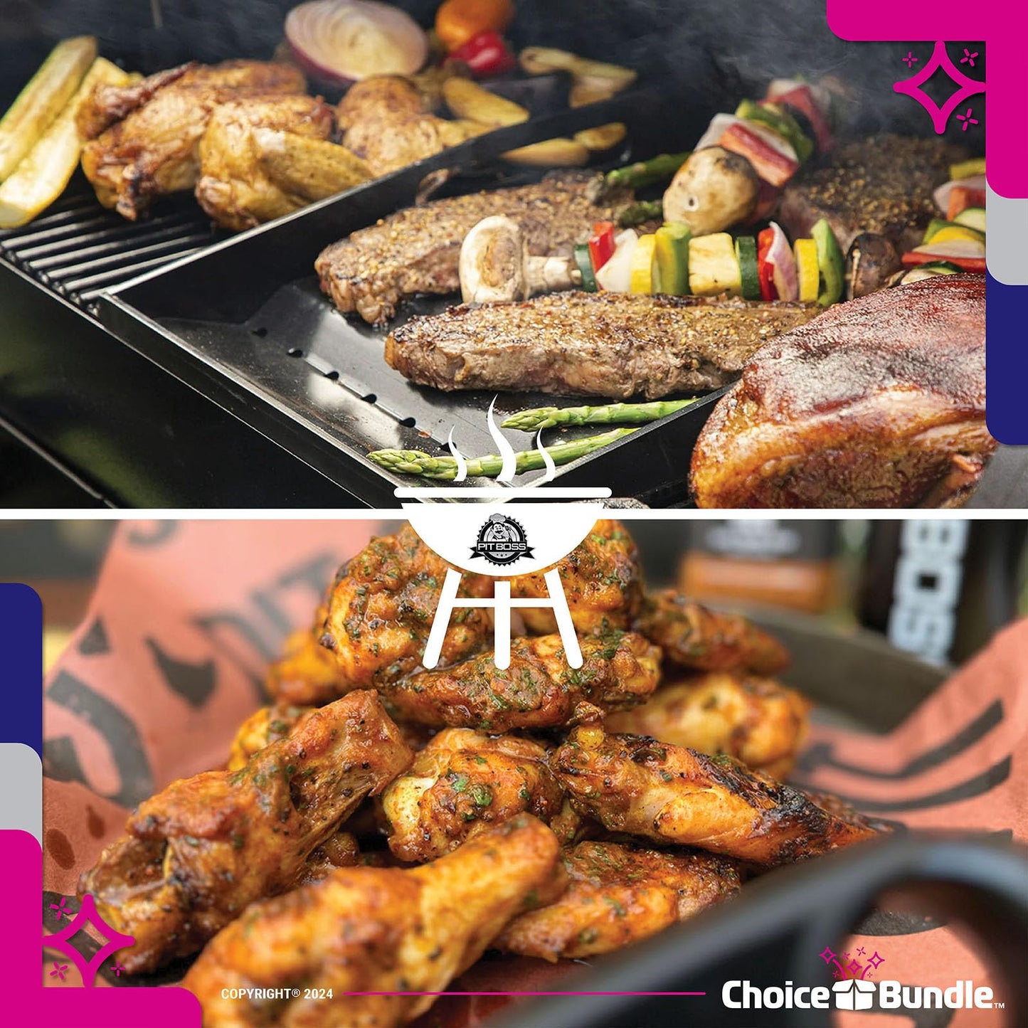 Pit Boss Cowboy Butter Premium Barbecue Mixed Seasoning Spice & Rub 4 pk Choice Bundle (28 oz) + Guide & Keychain Bottle Opener (6 Items)!