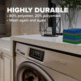 Pinnacle Mercantile 12 Microfiber Cloths and 4 Spray Bottles, Extra Large 16x16in Highly Absorbent Lint Free Towels and 16oz Heavy Duty Spray Bottles