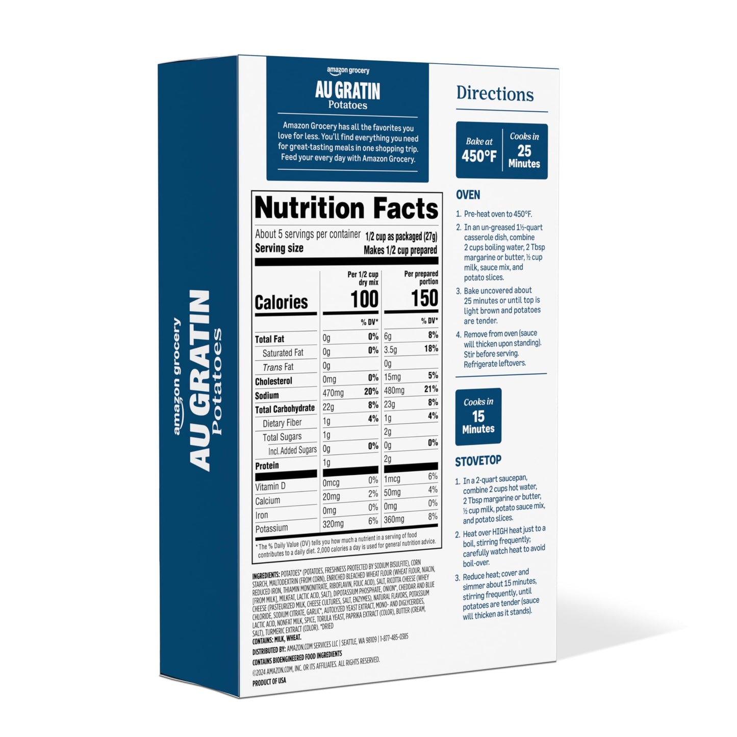 Amazon Grocery, Au Gratin Potatoes, 4.7 Oz