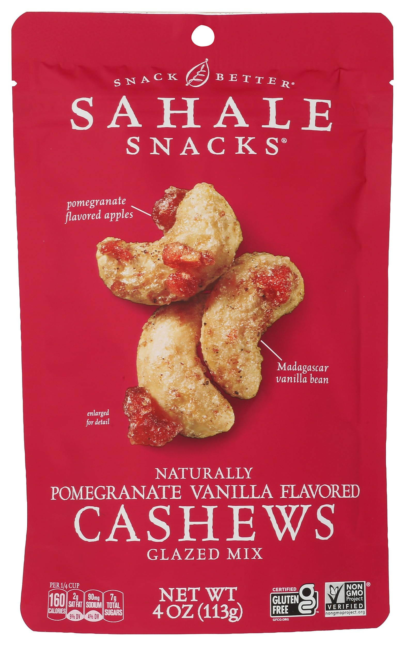 Sahale Snacks Glazed Mix, Pomegranate & Vanilla , 4 Oz