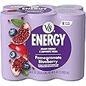 V8 +Energy Pomegranate Blueberry Juice Energy Drink, 8 fl oz Can (6 Pack)