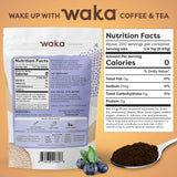 Waka Instant Black Tea Mix, Blueberry Flavored - 100% Tea Leaves, No Additives, Unsweetened Tea Powder for 50 Quarts or 200 Cups - Easy and Quick Hot