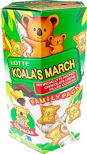 Lotte Koala's March Cookie with Chocolate Cream Family Size, 6.89 oz