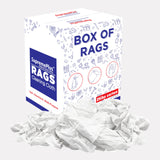 SupremePlus Recycled White T-Shirt Cleaning Rags (25 lbs. Box) - Shop Rags Bulk for Oil, Stain, Grease, Paint, and Auto Cleaning, Multipurpose White