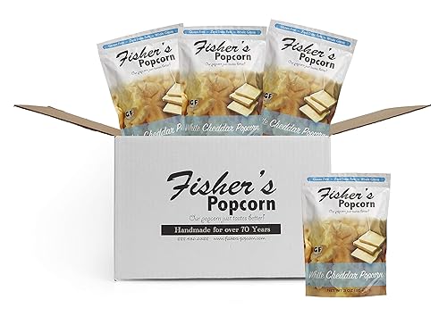 Fisher's Popcorn | White Cheddar Flavor | 3oz Bag