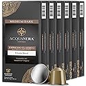 Acquanera Coffee, Espresso Aluminum Capsules, 60 Coffee Pods, Espresso Classico Medium Roast, Intensity 8, Single Cup Brews 1.35oz