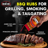 BBQ BROS RUBS (Spicy Style) - Barbecue Spices Seasonings Set - BBQ Rubs - Use for Grilling, Cooking & Smoking - Meat Rub, Dry Marinade, Rib Rub