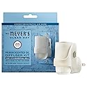 MRS. MEYER'S CLEAN DAY Premium Scented Oil Diffuser Kit, Rain Water, 1 warmer and .67 fl oz refill