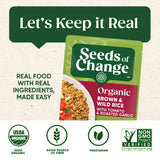 SEEDS OF CHANGE Certified Organic Brown and Wild Rice with Tomato & Roasted Garlic, Organic Food, 8.5 OZ Pouch