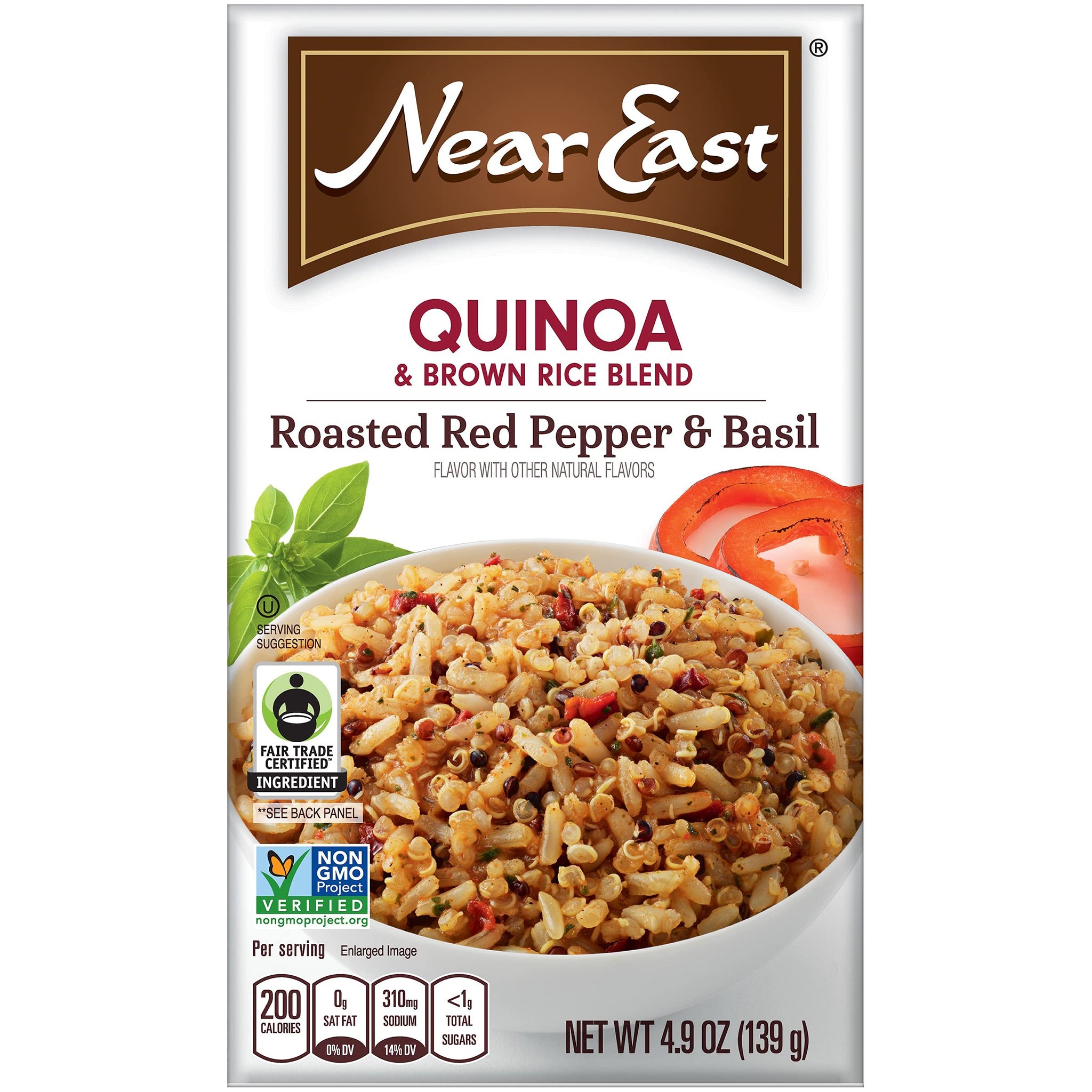 Near East Quinoa Blend, Roasted Red Pepper and Basil, 4.9 oz