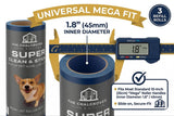 The Chalgroves 10 Inch Mega Lint Roller Refills (3 Pack, 150 Sheets) - Extra Sticky Pet Hair Remover, Compatible with Evercare, Layers & Smart Design