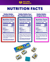 Hubba Bubba Bubble Gum Variety Pack of 15 - Original, Blue Raspberry, Strawberry - 3 Flavors of Hubba Bubba Gum - Gum with Liquid Center - Bundle