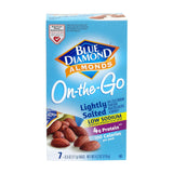 Blue Diamond Almonds, Low Sodium Lightly Salted, 100 Calorie On-The-Go Bags, (Pack of 7)