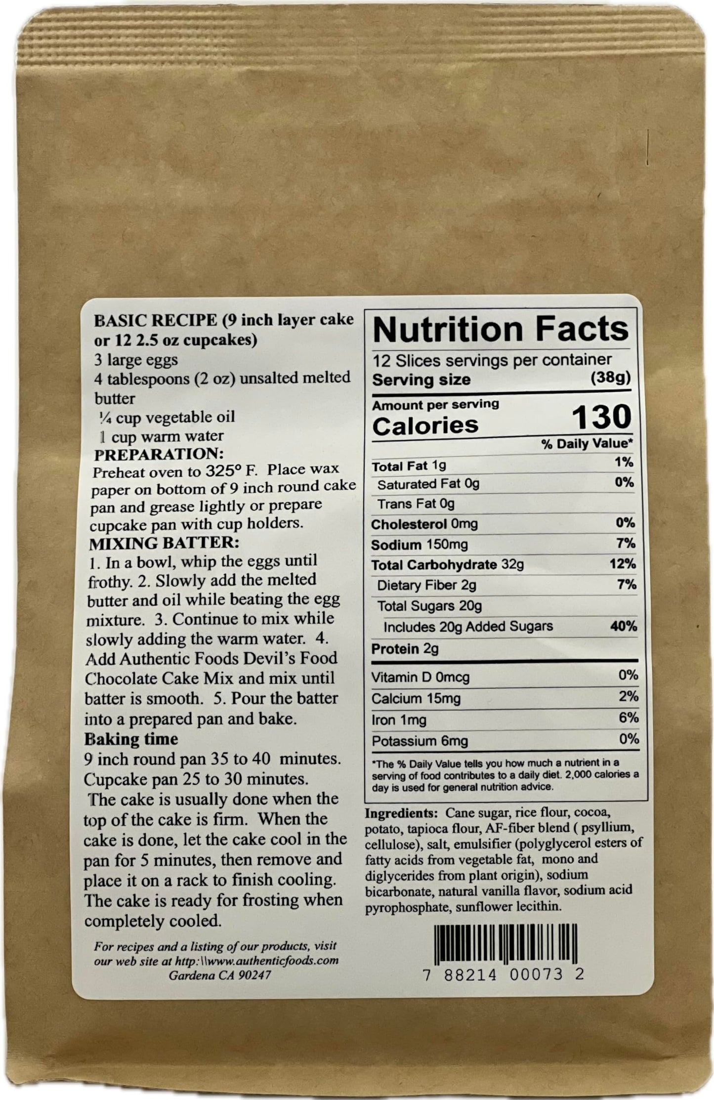 Devil's Food Chocolate Cake Mix
