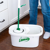 Libman Lightning Spin Mop System Plus 1 Refill Head | Mop and Bucket with Wringer Set | Floor Mop | Spin Mop | Libman Mop | Mops for Floor Cleaning |