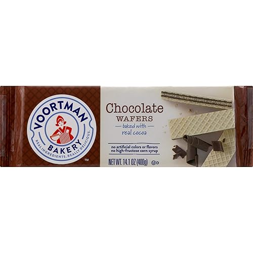 Voortman, Chocolate Wafers, 14.1 Oz. (Pack of 4)