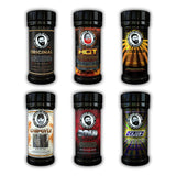 Bearded Butchers Sugar Free Hot & Mild 6-Pack Seasoning Bundle - Original, Bold, Hot, Chipotle, Butter & Cajun Blends - Gluten-Free, No MSG, No Sugar