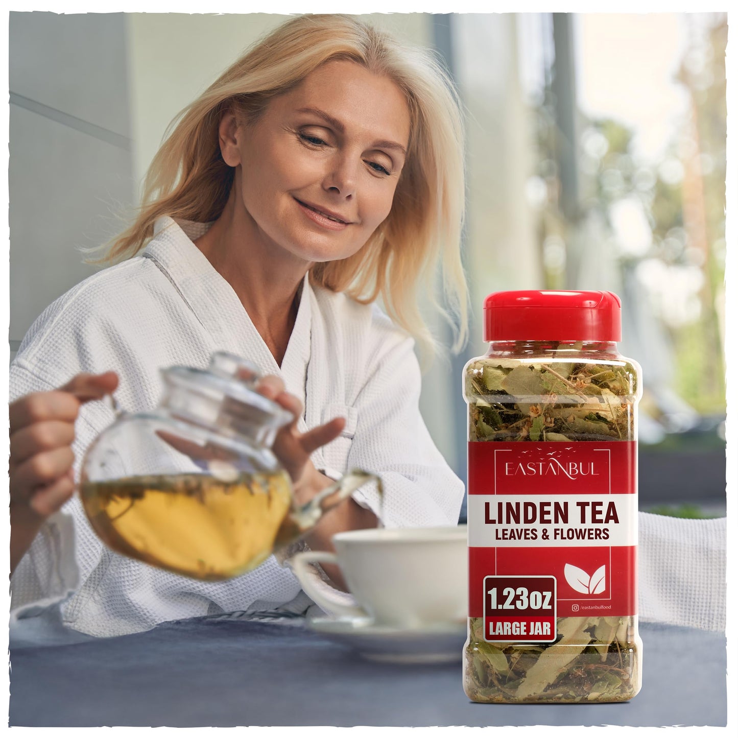 Eastanbul Linden Tea, 1.23oz, Linden Flower Loose Leaf Tea, AKA Te De Tilo, Te De Tila, Ihlamur, 100% Pure, Natural, Vegan, Non GMO, Caffeine Free
