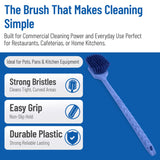 SPARTA 40501EC14 Plastic Large Scrub Brush, Kitchen Brush, Utility Brush With Long Handle For Cleaning, 20 Inches, Blue