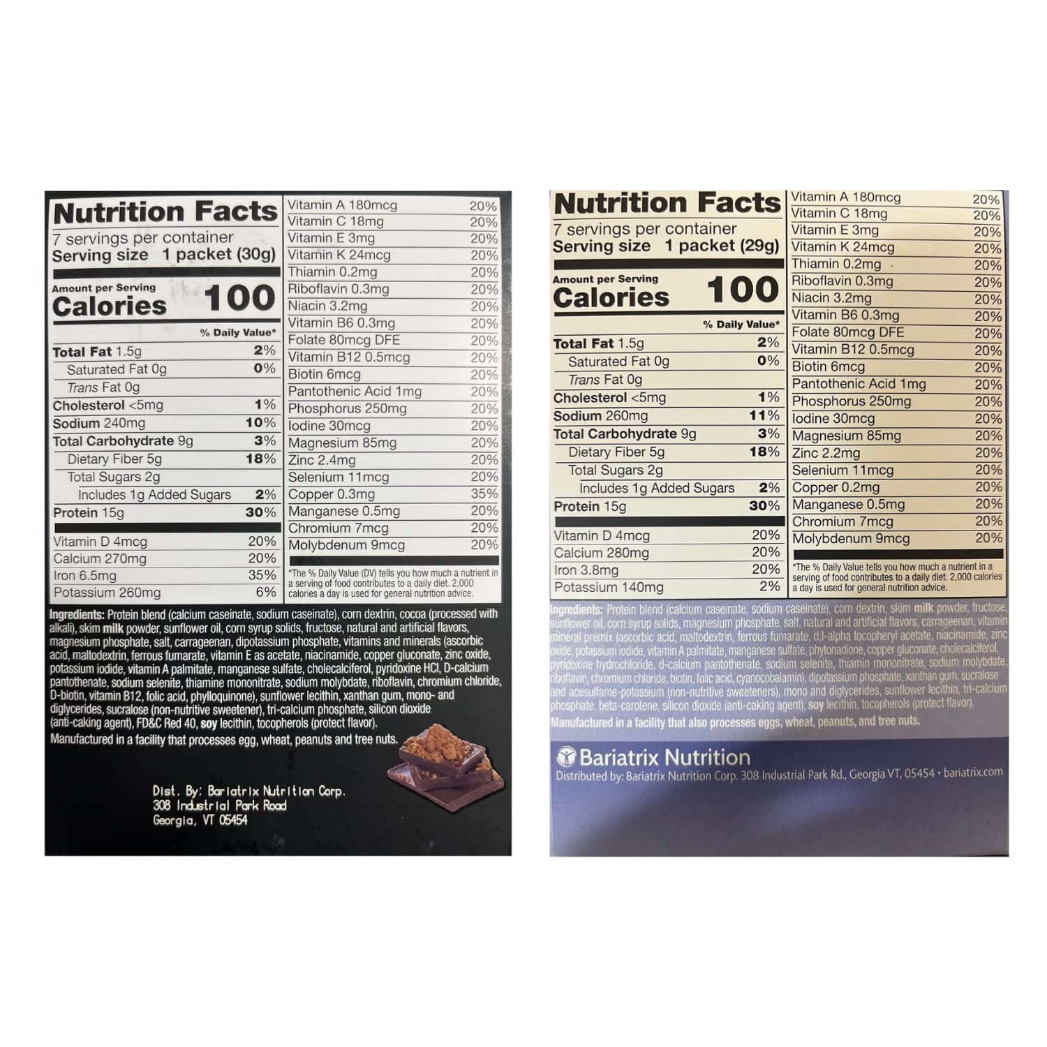 PROTIFIT - High Protein Dark Chocolate & Vanilla Pudding & Shake Mix 2 Pack, 15g Protein, Low Calorie, Low Fat, Low Carb, Aspartame Free, Idea Protein