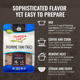 Floating Leaf Wild Rice Blend - Non-GMO & Gluten free Organic Rice| Jasmine Thai Rice Trio blended with Riceberry Rice, Brown Rice & Red Rice (Pack of 1) 14 oz | Vegan & Kosher Wild Rice Blend