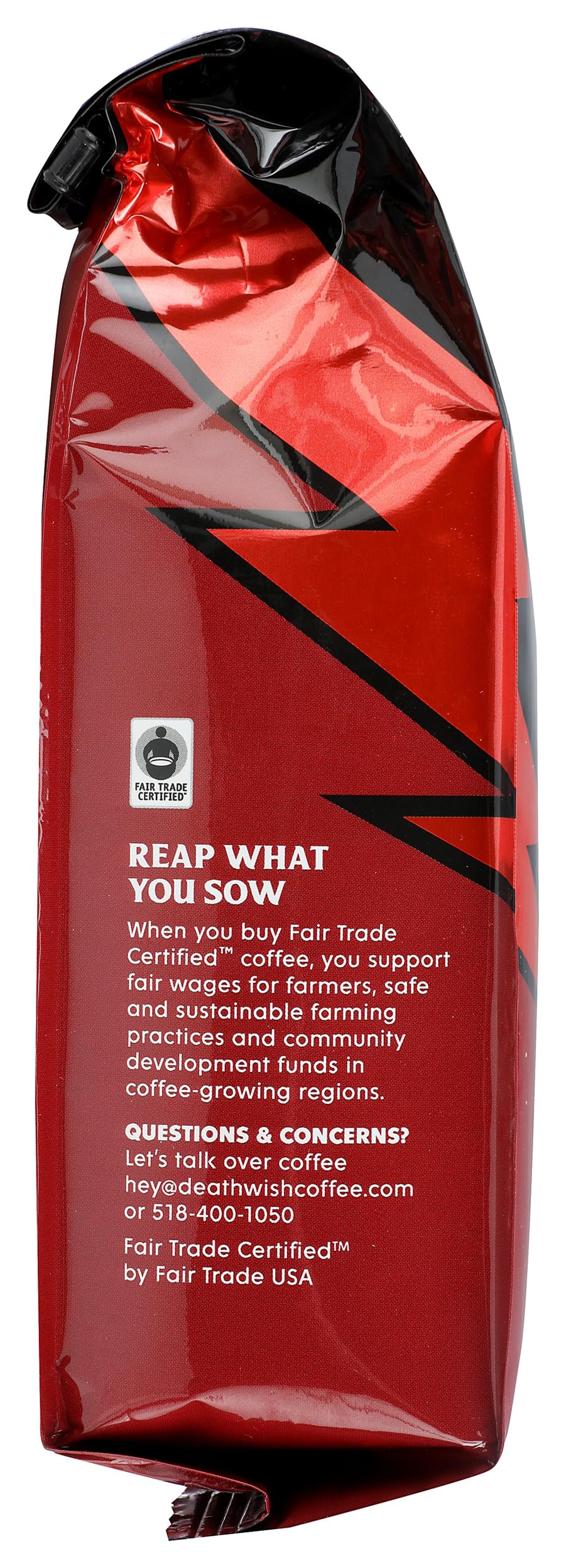 Death Wish Coffee Co Organic Dark Roast Ground Coffee, 10 OZ