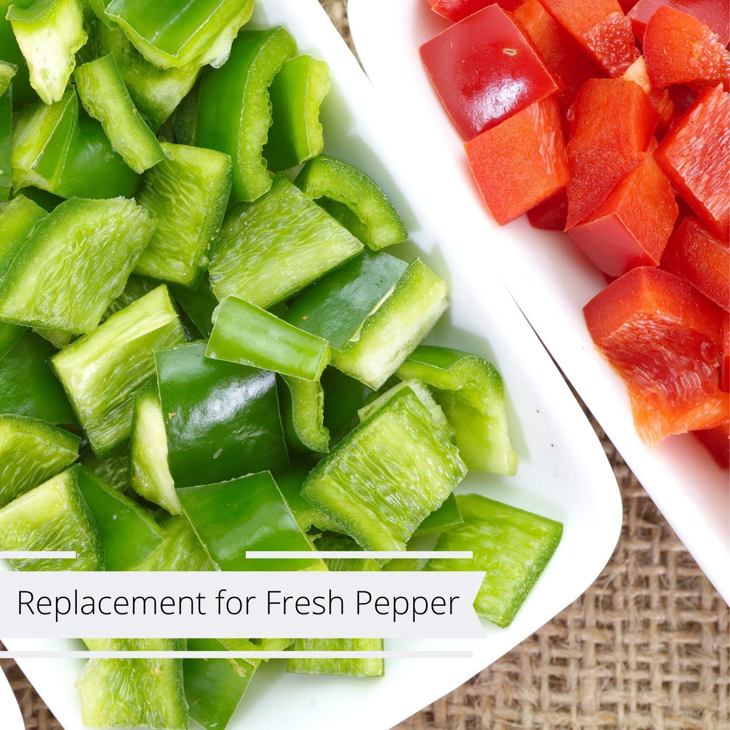 Dehydrated Dried Green Bell Pepper by It's Delish - Jumbo Reusable Container 12 Oz - Sealed to Maintain Freshness - Chopped & Dried Vegetable Spice