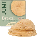 Reusable Kitchen Scrubbers for Dishes- Breezi Layered Mesh Dish Cloth, 3-Pack, Non-Scratch, Multi-Purpose, Fast-Drying, Odor-Free, Scrubbies. Kitchen
