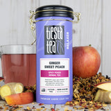 Tiesta Tea - Ginger Sweet Peach, Loose Leaf, Spicy Peach Herbal Tea, Tranquility Non-Caffeinated Blend, Bulk Hibiscus Leaves with Cane Sugar, Brews Up