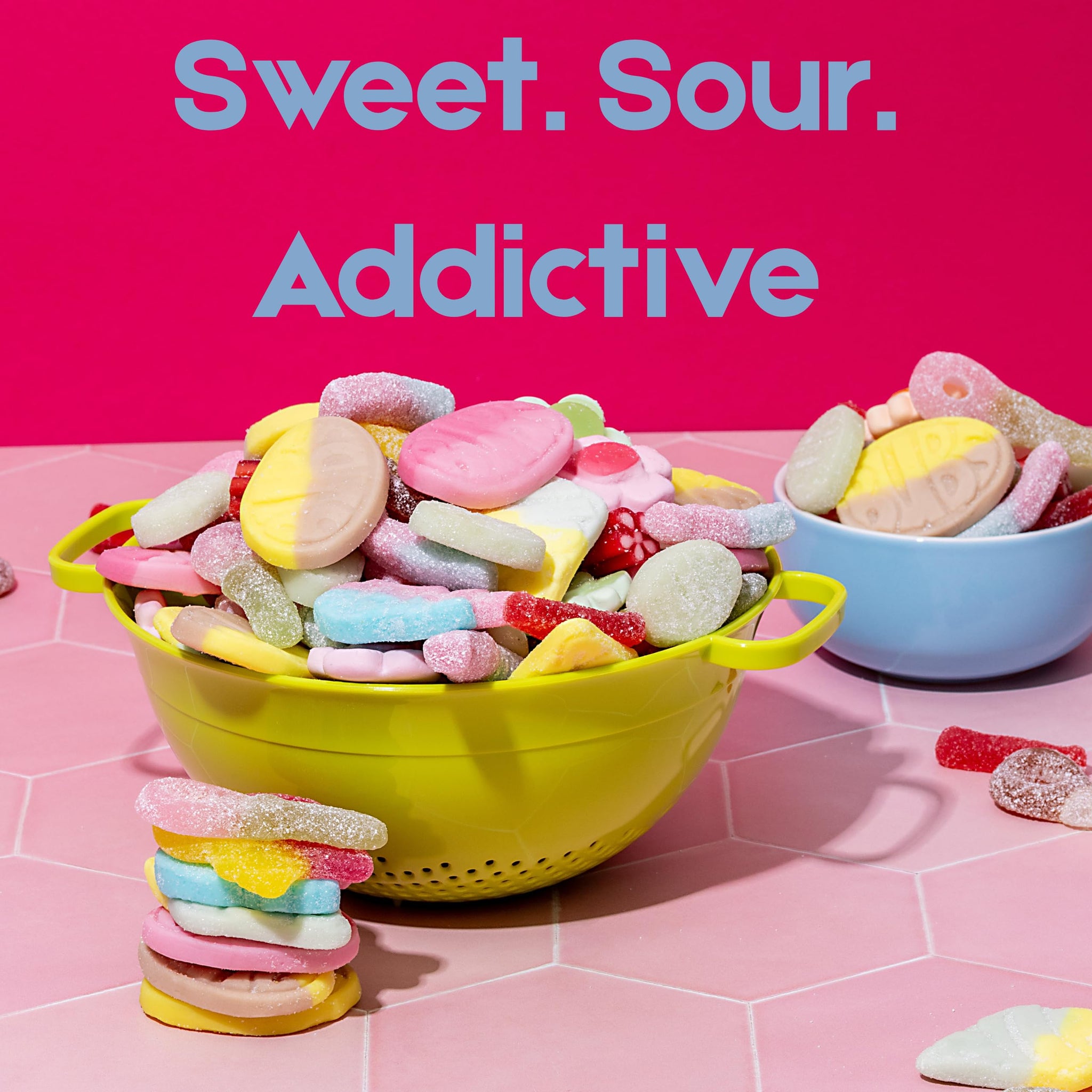 Bubs Swedish Candy Mix - Authentic Sweet and Sour Swedish Gummies - 1 Pound of Gummy Candy From Sweden - Bubs Rombs, Bubs Ovals, Big Swedish Candy