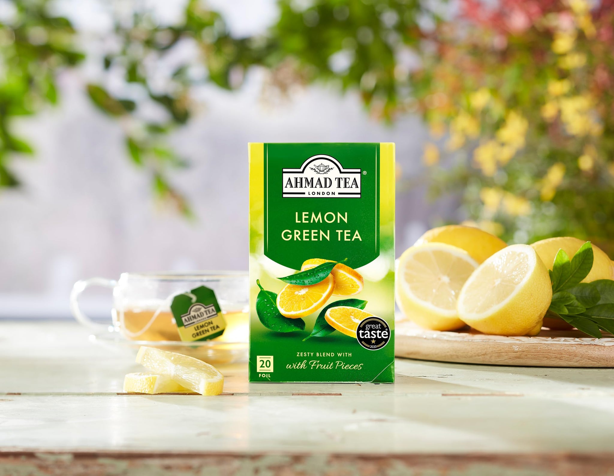 Ahmad Tea Lemon Green Tea, 20-Count Boxes (Pack of 6)