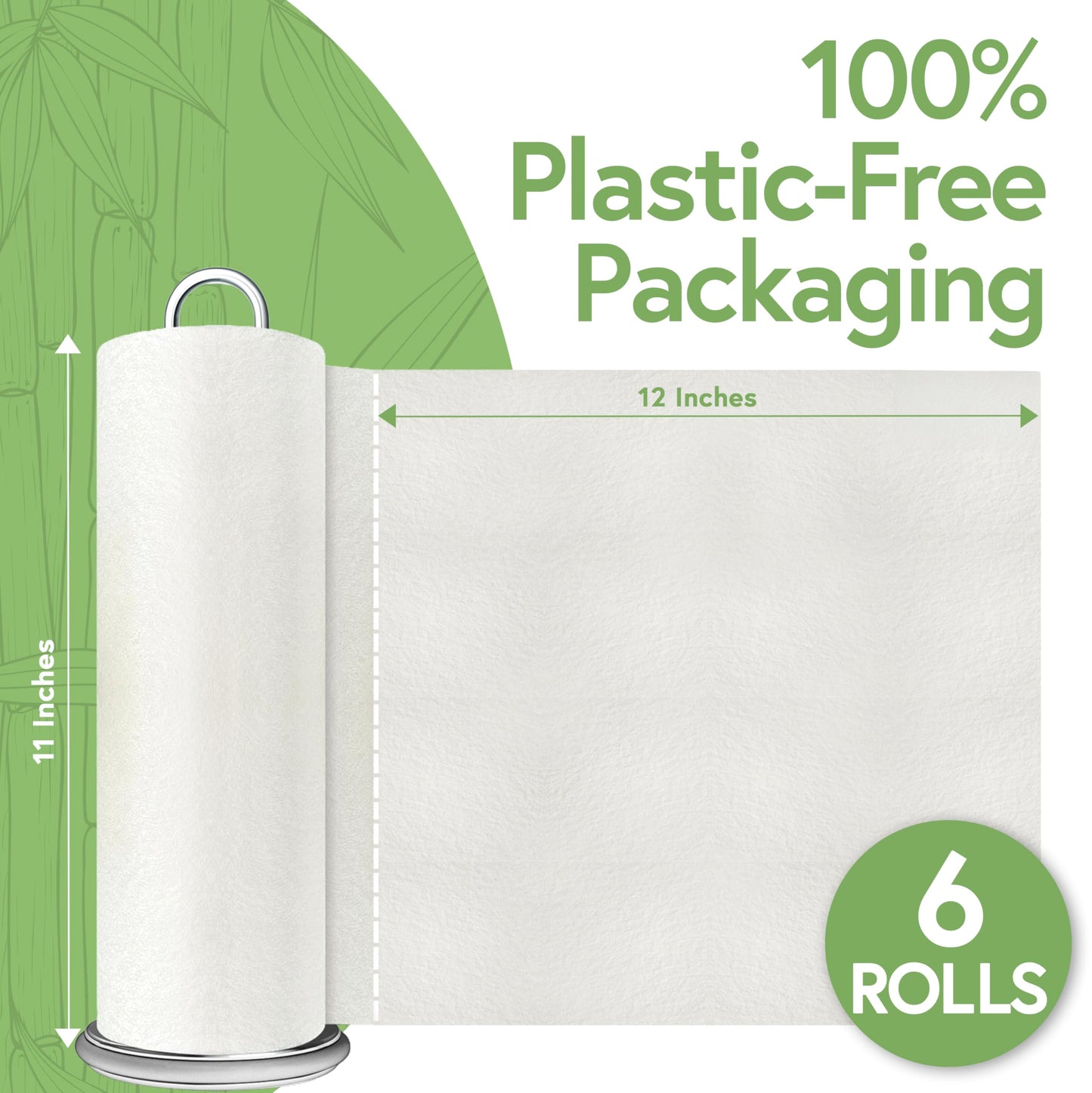 Jenvita Bamboo Paper Towels Reusable | Absorbent, Heavy Duty & Washable | Organic Paper Towel | FSC Certified | 100% Rayon Derived From Bamboo |