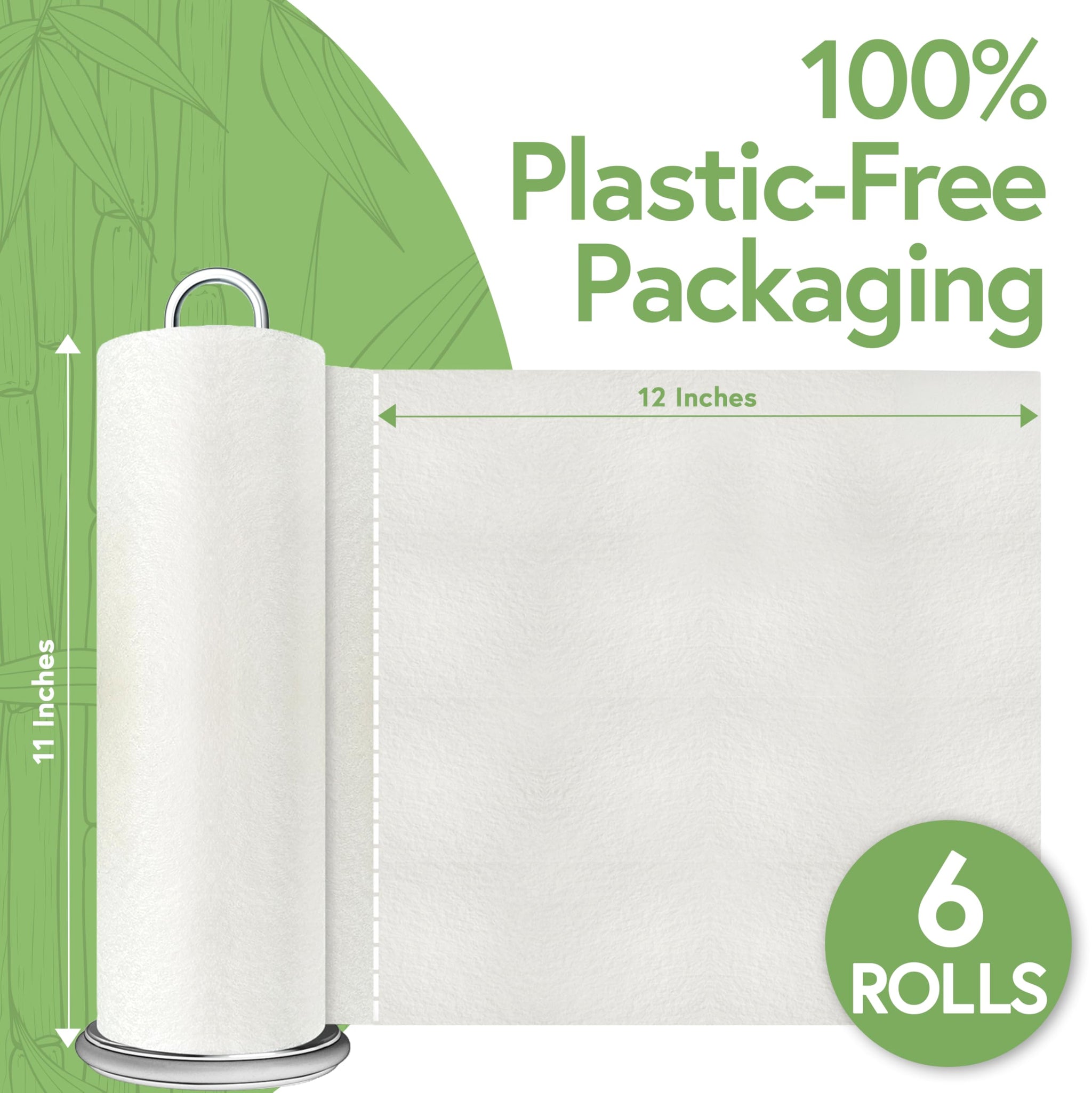Jenvita Bamboo Paper Towels Reusable | Absorbent, Heavy Duty & Washable | Organic Paper Towel | FSC Certified | 100% Rayon Derived From Bamboo |