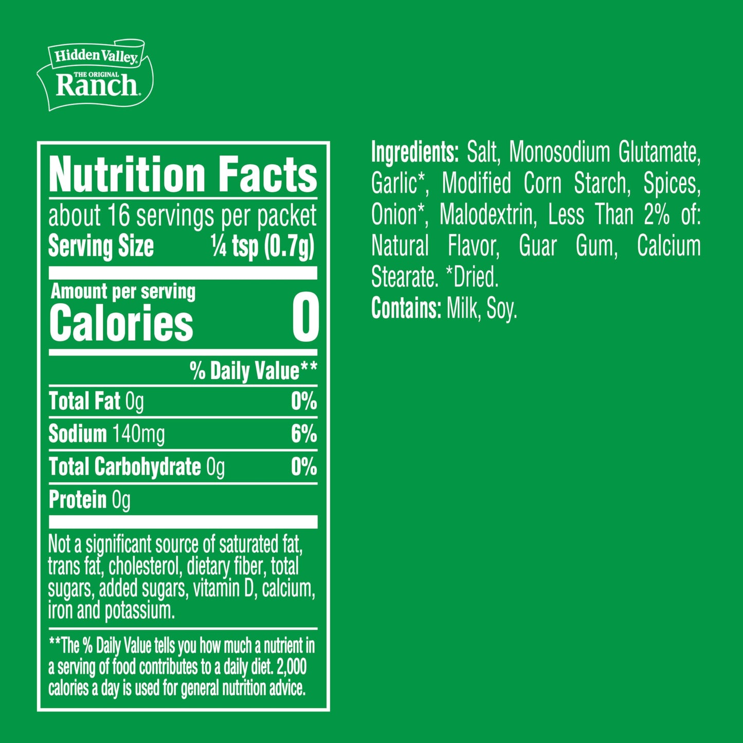 Hidden Valley Original Ranch Restaurant Style Dressing Recipe Mix, 0.4 Ounce (Package May Vary)