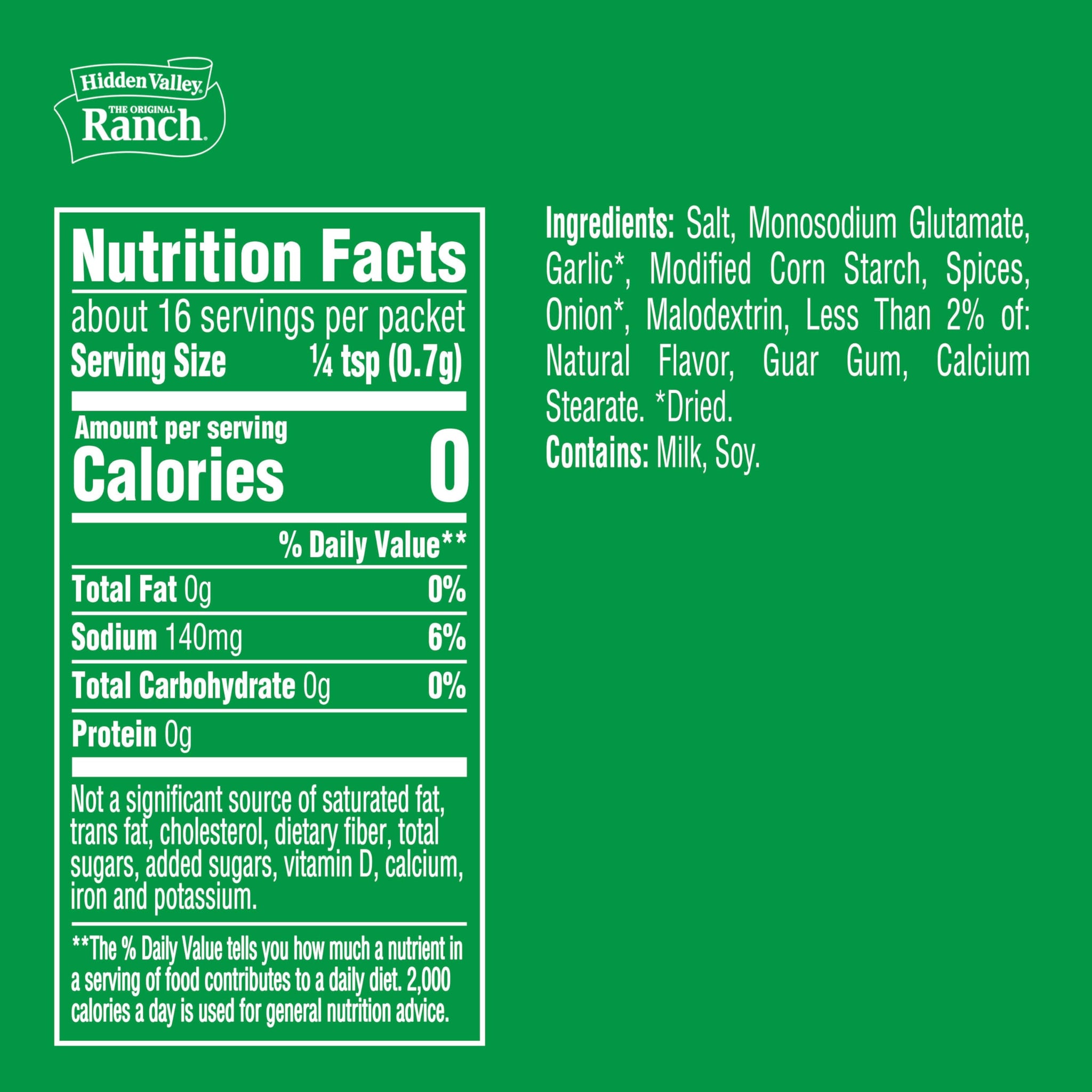 Hidden Valley Original Ranch Restaurant Style Dressing Recipe Mix, 0.4 Ounce (Package May Vary)