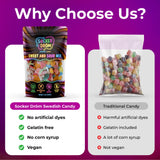Authentic Swedish Candy Mix 1lb Sweet and Sour Swedish Vegan Gummy Candy Variety Pack, Gelatin-Free Scandinavian Treats, Dye Free Gummies from Sweden